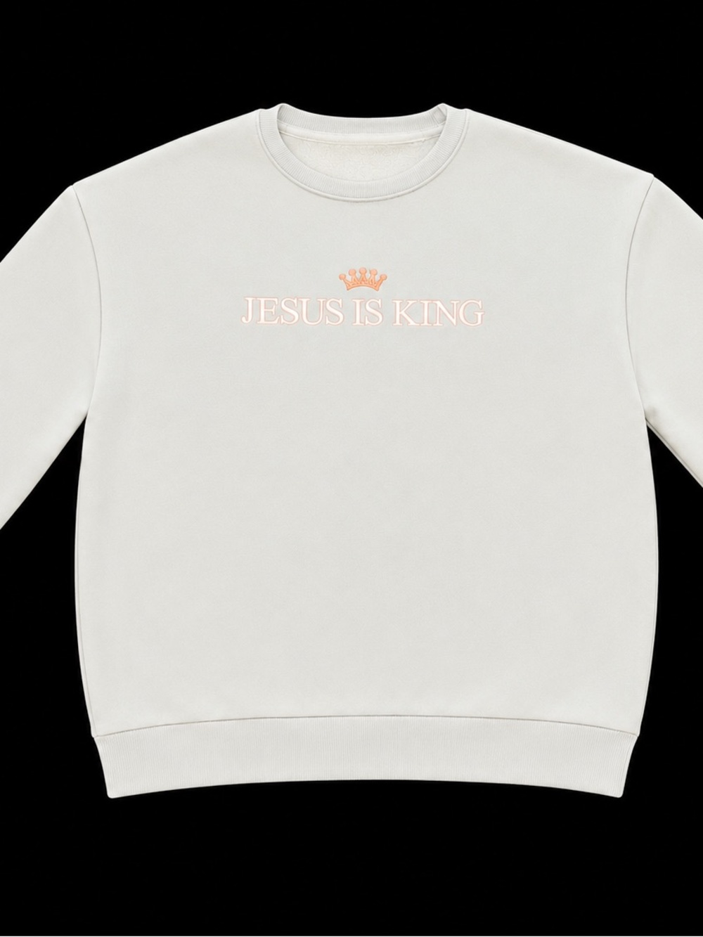SHEIN Jesus Is King Embroidered Crewneck Sweatshirt S